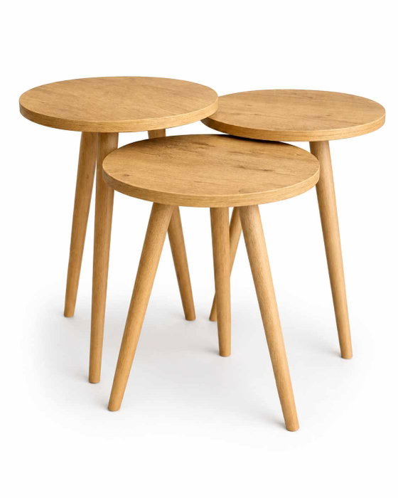 Hanah Home Set de Mesas Apilables Ck152Ck - Pino